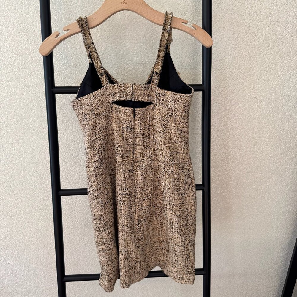 Sandro Paris Tweed Pattern Mini Dress Size 34 / 2 -- FLAWED - Picture 8 of 9